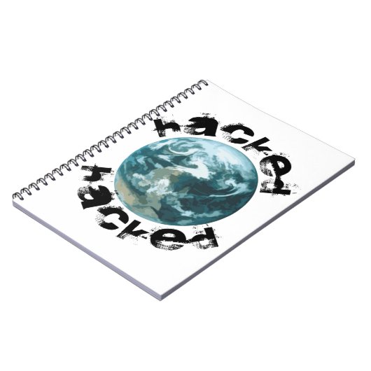 Gehackte planeet Aarde Notitieboek (Linkerzijde)