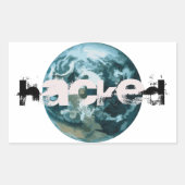 Gehackte planeet Aarde Rechthoekige Sticker (Voorkant)
