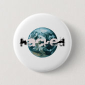 Gehackte planeet Aarde Ronde Button 5,7 Cm (Voorkant)