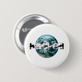 Gehackte planeet Aarde Ronde Button 5,7 Cm (Voorkant /achterkant)