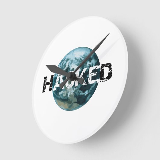 Gehackte planeet Aarde Ronde Klok (Hoek)
