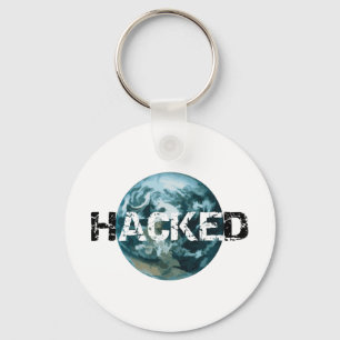 Gehackte planeet Aarde Sleutelhanger