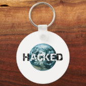 Gehackte planeet Aarde Sleutelhanger (Voorkant)