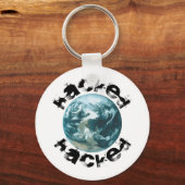 Gehackte planeet Aarde Sleutelhanger (Voorkant)