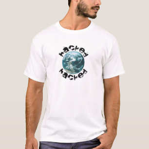 Gehackte planeet Aarde T-shirt