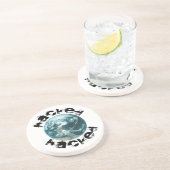 Gehackte planeet Aarde Zandsteen Onderzetter (Zijkant)