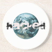 Gehackte planeet Aarde Zandsteen Onderzetter (Voorkant)