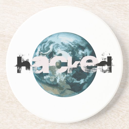 Gehackte planeet Aarde Zandsteen Onderzetter (Voorkant)