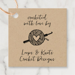 Gehäkeld met liefde bedankjes labels