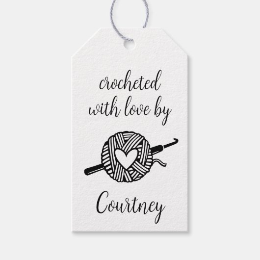 Gehäkelt met liefde cadeaulabel (Voorkant)