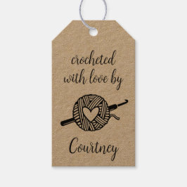 Gehäkelt met liefde cadeaulabel