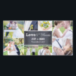 Gehakt Collage Weddenschap Bedankt Fotokaarten<br><div class="desc">Deel je trouwfoto's terwijl je je bedankbriefje stuurt met deze moderne en elegante fotokaarten die je vrienden en familie zeker zullen aanbidden! Ook verkrijgbaar in andere kleuren. U kunt de kleur ook zelf wijzigen door op de knop "Aanpassen" > "Bewerken" > "Achtergrondkleur" te klikken en vervolgens een kleur naar keuze...</div>