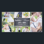 Gehakt Collage Weddenschap Bedankt Fotokaarten<br><div class="desc">Deel je trouwfoto's terwijl je je bedankbriefje stuurt met deze moderne en elegante fotokaarten die je vrienden en familie zeker zullen aanbidden! Ook verkrijgbaar in andere kleuren. U kunt de kleur ook zelf wijzigen door op de knop "Aanpassen" > "Bewerken" > "Achtergrondkleur" te klikken en vervolgens een kleur naar keuze...</div>