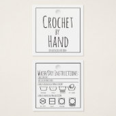 Gehakt door handvierkant Hang Label & verzorgingst Vierkante Visitekaartjes (Voorkant /achterkant)