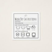 Gehakt door handvierkant Hang Label & verzorgingst Vierkante Visitekaartjes (Achterkant)