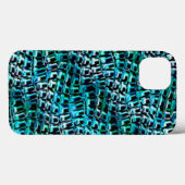 Gehakt en gegolfde braadsappel, cyaans groen Case-Mate iPhone case (Achterkant (horizontaal))