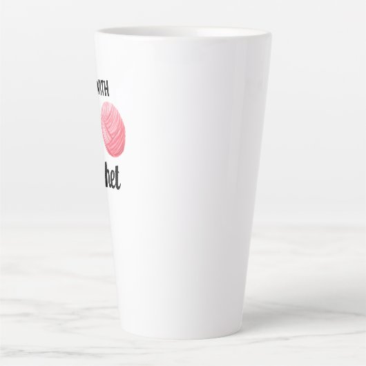 Gehakt en koffie roze witte rijst latte mok (Voorkant)