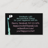 gehakt gehaakte garens visitekaartje (Achterkant)