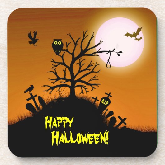 Gehakt gravegewas Halloween Decoratief Drankjes Onderzetter (Voorkant)