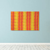 Gehakt haakpatroon - Oranje schelpen Canvas Afdruk (Insitu (Houten vloer))