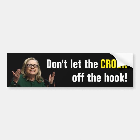 Gehakt hillary - Laat de boer niet van de haak af Bumpersticker (Voorkant)
