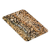 Gehakt hout op een stapel rechthoekige magneet (Rechterzijde)