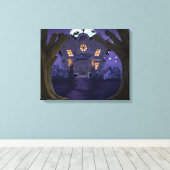 gehakt huis canvas afdruk (Insitu (Houten vloer))