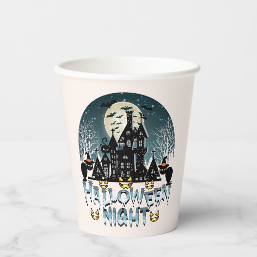 Gehakt huis, eng dagblad papieren bekers (Voorkant)