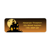 Gehakt huis Halloween Return Address Labels (Voorkant)