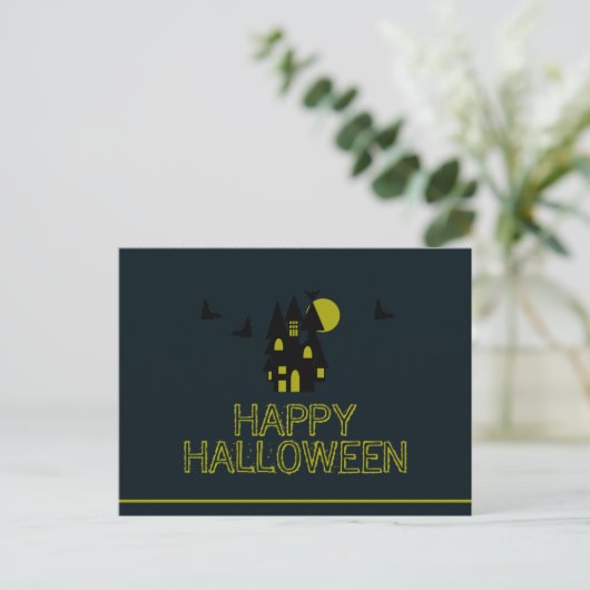 Gehakt huis, Happy Halloween Briefkaart (Staand voorkant)