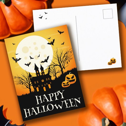 Gehakt huis Happy Halloween Briefkaart