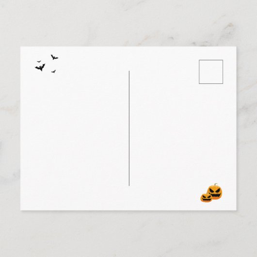 Gehakt huis Happy Halloween Briefkaart (Achterkant)