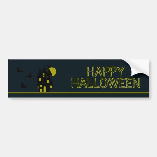 Gehakt huis, Happy Halloween Bumpersticker (Voorkant)