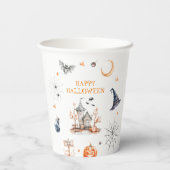 Gehakt huis Happy Halloween Papieren Bekers (Achterkant)
