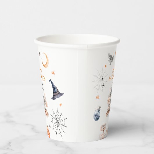 Gehakt huis Happy Halloween Papieren Bekers (Rechts)