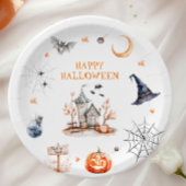 Gehakt huis Happy Halloween Papieren Bordje