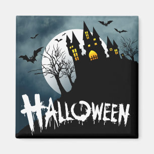 Gehakt huis op een heuvel-Spooktaculaire Halloween Magneet