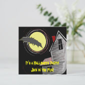 Gehakt huis Volledige maan en Bat Kaart (Staand voorkant)