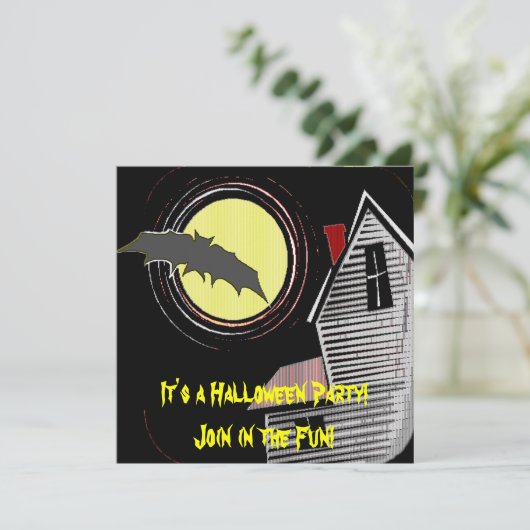 Gehakt huis Volledige maan en Bat Kaart (Staand voorkant)