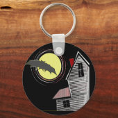 Gehakt huis Volledige maan en Bat Sleutelhanger (Voorkant)