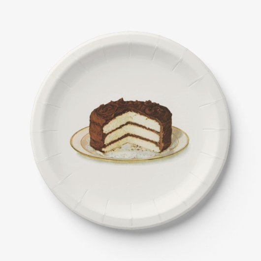 gehakt laagje chocolade papieren bordje (Voorkant)