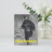 Gehakt Man Happy Halloween-geesten Briefkaart (Staand voorkant)