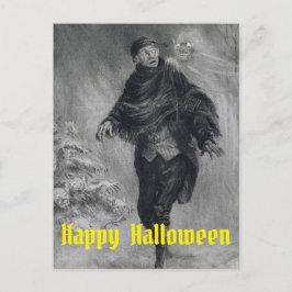Gehakt Man Happy Halloween-geesten Briefkaart