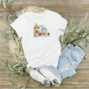 Gehakt meer zorgen Minder T-Shirt met Cute Gnomen