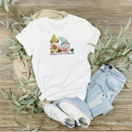 Gehakt meer zorgen Minder T-Shirt met Cute Gnomen