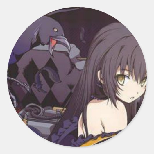 gehakt meisje ronde sticker (Voorkant)