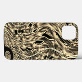 Gehakt met een donkerbeige toon, spiegel Case-Mate iPhone case (Achterkant (horizontaal))