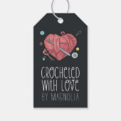 Gehakt met Liefde Handgemaakte Garens Hart  Cadeaulabel (Voorkant)