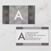 gehakt monogram visitekaartje (Voorkant / Achterkant)