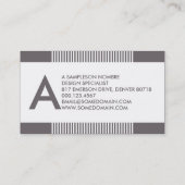 gehakt monogram visitekaartje (Achterkant)